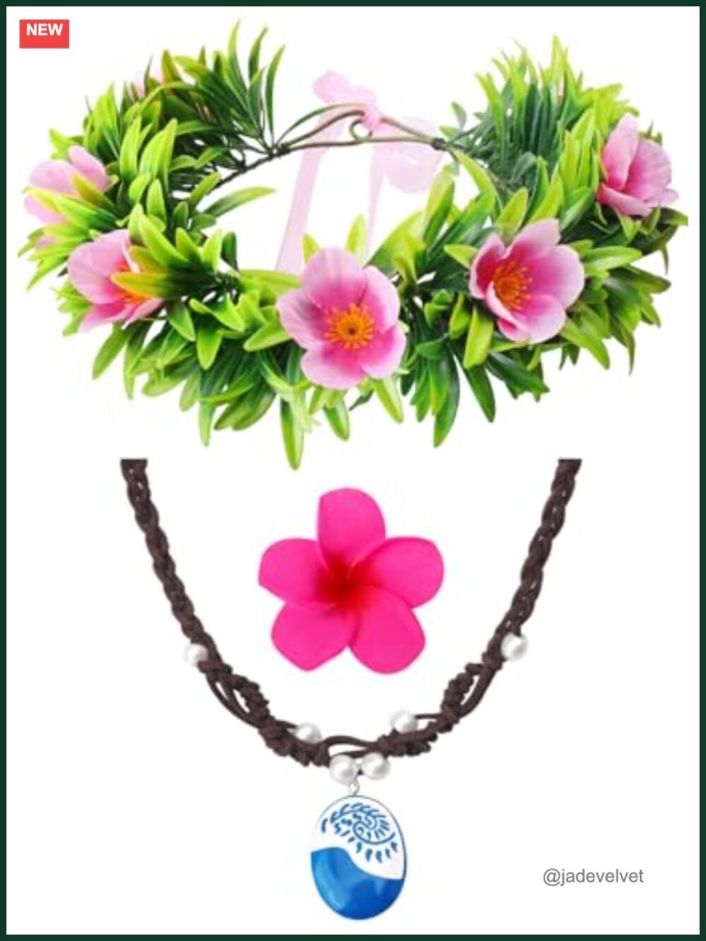 Princess Costume Accessories Set Flower Crown Necklace Cosplay